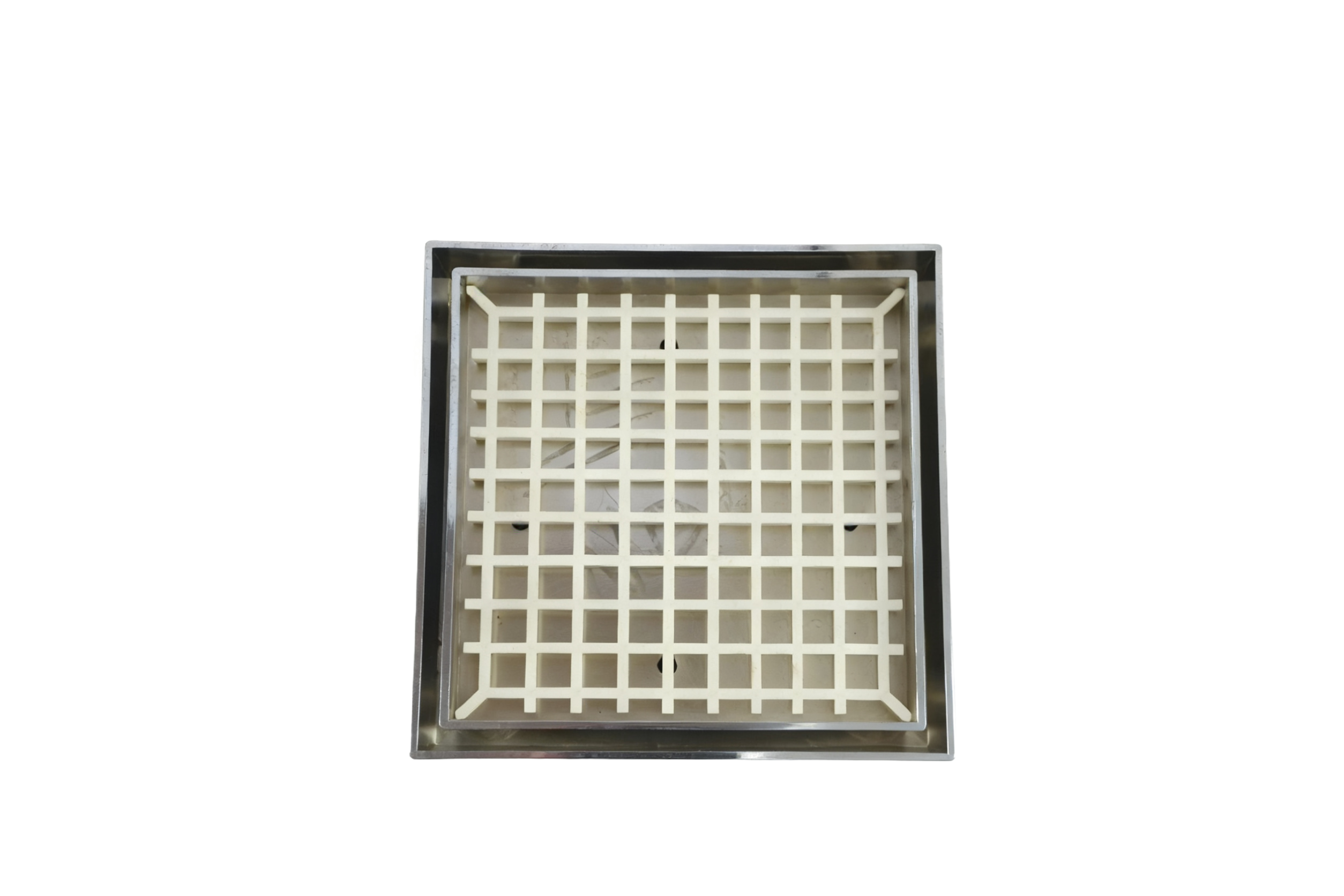 Square Floor Waste with Chrome Grille